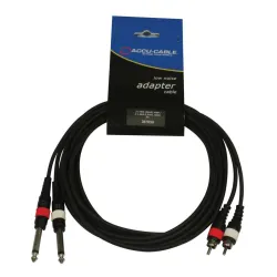 ACCU-CABLE AC-2R-2J6M/3 Cable 2 x RCA - 2 x 6,3mm Jack Mono, 3m