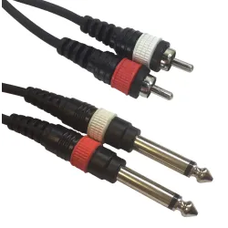 ACCU-CABLE AC-2R-2J6M/3 Cable 2 x RCA - 2 x 6,3mm Jack Mono, 3m