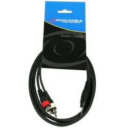 ACCU-CABLE AC-J3S-2RM/1,5 Cable 3,5mm Mini Jack Stereo - 2 x RCA 1,5m