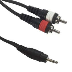 ACCU-CABLE AC-J3S-2RM/1,5 Cable 3,5mm Mini Jack Stereo - 2 x RCA 1,5m