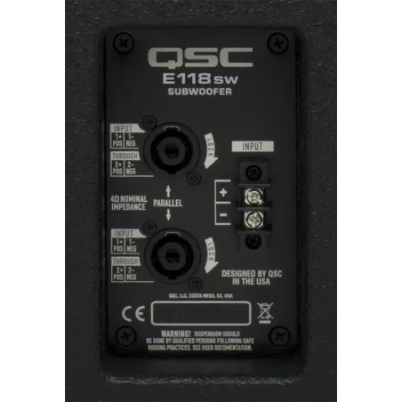 QSC E118SW-BK Παθητικό Subwoofer - Μαύρο