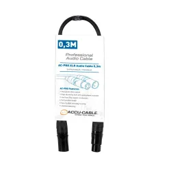 ACCU-CABLE AC-PRO Audio Cable 3-pin XLR Male - 3-pin XLR Female 0,3m