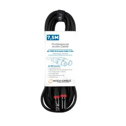 ACCU-CABLE AC-PRO Audio Cable 3-pin XLR Male - 3-pin XLR Female 7,5m