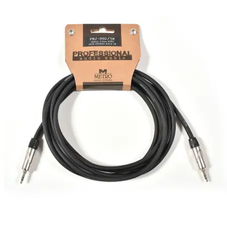 Metro PMJ-002/3M Καλώδιο 3,5mm Mini Jack Stereo Αρσενικό 3m