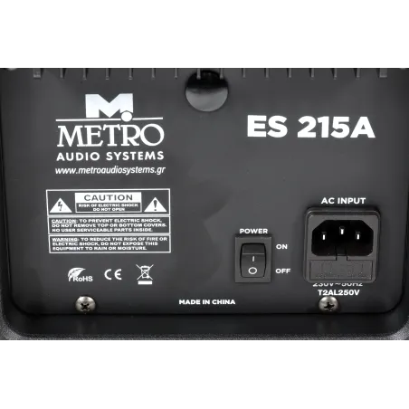 Metro Audio Systems ES215A Αυτοενισχυόμενο Ηχείο με Bluetooth - Μαύρο