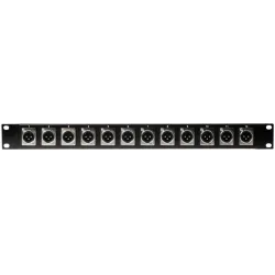 Metro BP-002 patch panel with 12 3-pin XLR (m) plugs