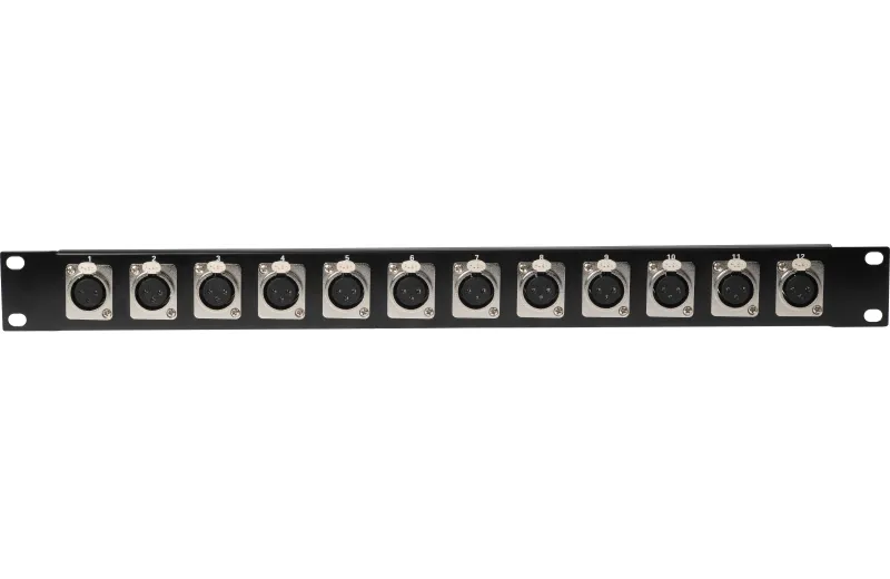 METRO BP-003 PATCH PANEL ΜΕ 12 ΒΥΣΜΑΤΑ 3-PIN XLR FEMALE