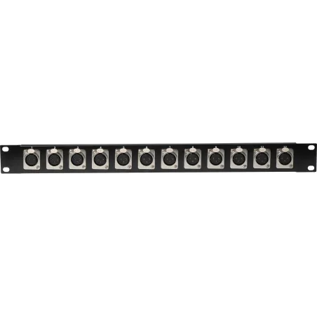 METRO BP-003 PATCH PANEL ΜΕ 12 ΒΥΣΜΑΤΑ 3-PIN XLR FEMALE