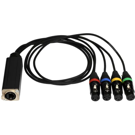 Metro RJ45 DMX FX4 RJ45 to 4 3-P XLR (f) cable 1m