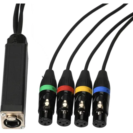 Metro RJ45 DMX FX4 RJ45 to 4 3-P XLR (f) cable 1m