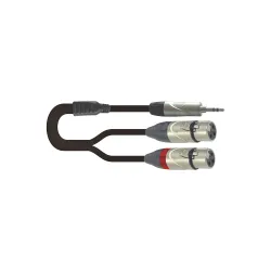 Onsei ON-Y22310 Καλώδιο Y Mini Jack Jack Stereo σε 2 x XLR Θηλυκά 1M