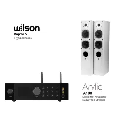 Wilson Raptor 5 + Arylic A100 Bundle Λευκό