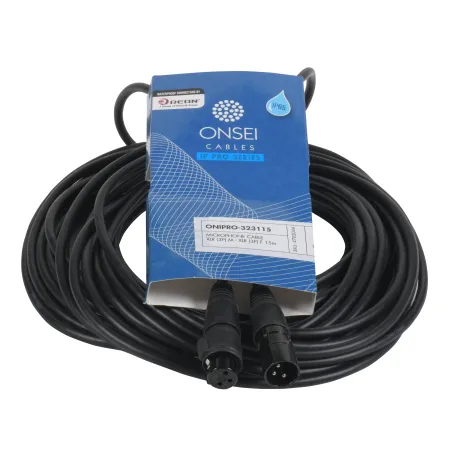 Onsei ONIPRO-323115 Καλώδιο μικροφωνικό 3-pin XLR Αρσενικό σε 3-pin XLR Θηλυκό 15m με REAN connectors και προστασία IP65