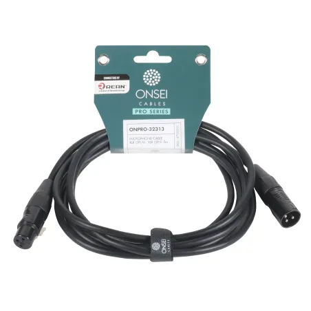 Onsei ONPRO-32313 Καλώδιο μικροφωνικό 3-pin XLR Αρσενικό σε 3-pin XLR Θηλυκό 3m με REAN connectors