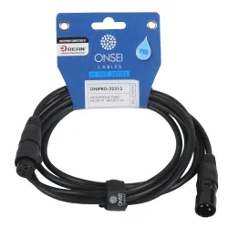 Onsei ONIPRO-32313 Microphone Cable 3-pin XLR Male - 3-pin XLR Female 3m with REAN Connectors and IP65 Protection