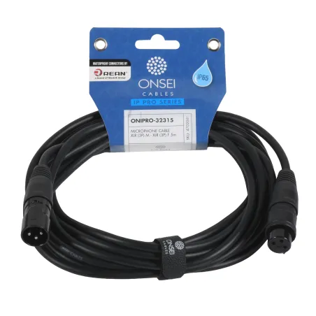 Onsei ONIPRO-32315 Καλώδιο μικροφωνικό 3-pin XLR Αρσενικό σε 3-pin XLR Θηλυκό 5m με REAN connectors και προστασία IP65
