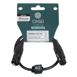 Onsei ONPRO-323105 Microphone Cable 3-pin XLR Male - 3-pin XLR Female 0.5m with REAN Connectors
