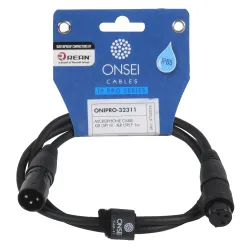Onsei ONIPRO-32311 Microphone Cable 3-pin XLR Male - 3-pin XLR Female 1m with REAN Connectors and IP65 Protection