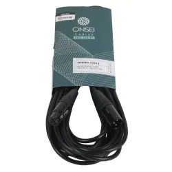 Onsei ONPRO-32318 Microphone Cable 3-pin XLR Male - 3-pin XLR Female 8m with REAN Connectors