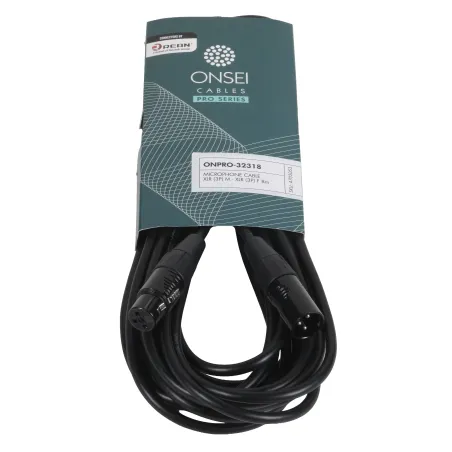 Onsei ONPRO-32318 Καλώδιο μικροφωνικό 3-pin XLR Αρσενικό σε 3-pin XLR Θηλυκό 8m με REAN connectors