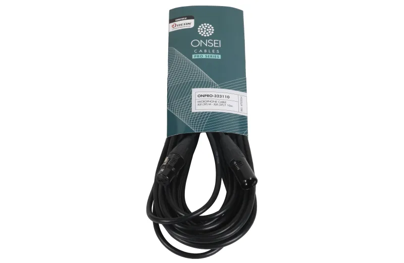 Onsei ONPRO-323110 Καλώδιο μικροφωνικό 3-pin XLR Αρσενικό σε 3-pin XLR Θηλυκό 10m με REAN connectors