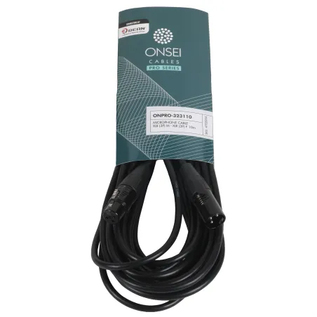 Onsei ONPRO-323110 Καλώδιο μικροφωνικό 3-pin XLR Αρσενικό σε 3-pin XLR Θηλυκό 10m με REAN connectors