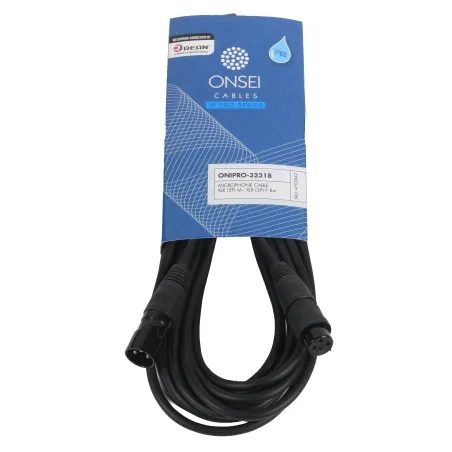Onsei ONIPRO-32318 Καλώδιο μικροφωνικό 3-pin XLR Αρσενικό σε 3-pin XLR Θηλυκό 8m με REAN connectors και προστασία IP65