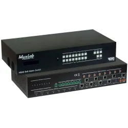 Muxlab HDMI 8x8 Matrix Switch, HDBT, 4K/60