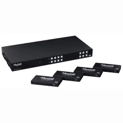 Muxlab HDMI 4X4 Matrix SWX Kit, HDBT, PoC, 4K/60 500412-v2