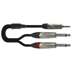 Metro PY-009/1.5M 2x Jack mono 6.3 - mini jack stereo 1,5m