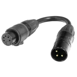 Accu-Cable DMX 3-pin F to 5-pin M IP65