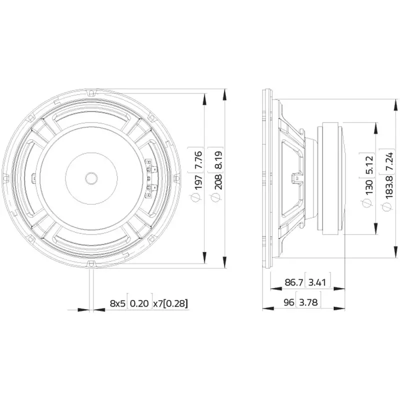 LAVOCE WSF081.82 8" WOOFER (PS8MKII & Ti8)