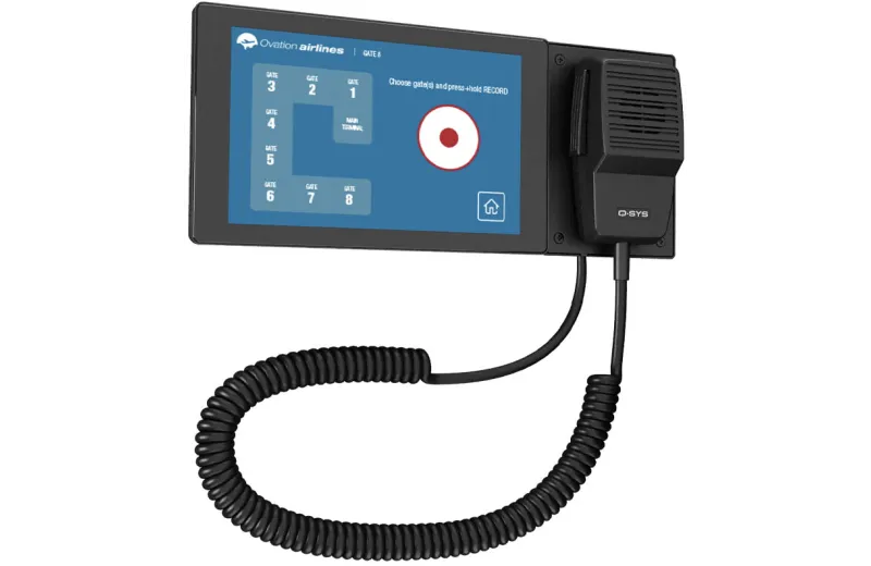 Q-SYS PS-TSCG3-G Επιτραπέζιος Δικτυακός Σταθμός Αναγγελιών Με Αποσπώμενο Gooseneck Μικρόφωνο