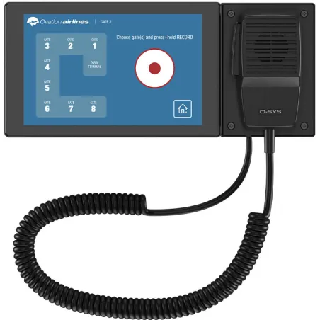 Q-SYS PS-TSCG3-G Επιτραπέζιος Δικτυακός Σταθμός Αναγγελιών Με Αποσπώμενο Gooseneck Μικρόφωνο