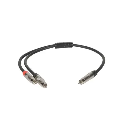 Metro Audio Systems PY-020 Καλώδιο Ήχου 1 RCA Αρσενικό Σε 2 RCA Αρσενικά 0.5m Μαύρο