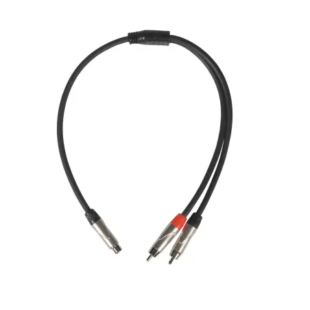 Metro Audio Systems PY-030 Καλώδιο Ήχου 1 RCA Θηλυκό Σε 2 RCA Αρσενικά 0.5m Μαύρο