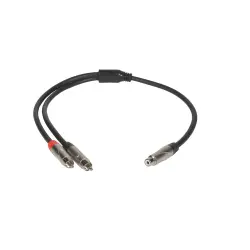 Metro Audio Systems PY-030 Καλώδιο Ήχου 1 RCA Θηλυκό Σε 2 RCA Αρσενικά 0.5m Μαύρο