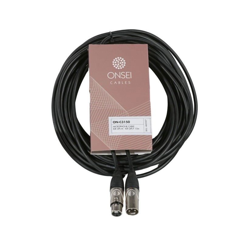 Onsei ON-C3150 Καλώδιο μικροφωνικό 3-pin XLR Αρσενικό - 3-pin XLR Θηλυκό 15m