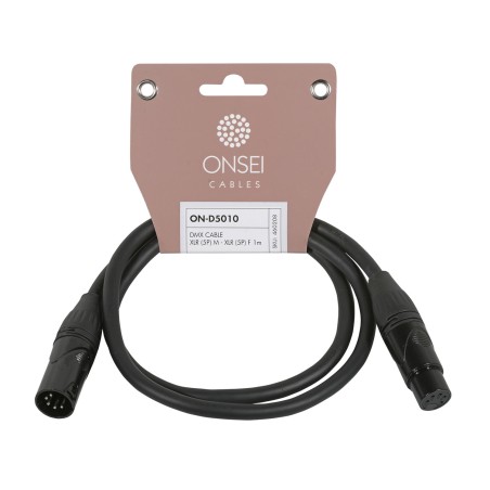 Onsei ON-D5010 Καλώδιο DMX 5-pin XLR Αρσενικό - 5-pin XLR Θηλυκό 1m