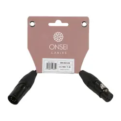 Onsei ON-D3152 Καλώδιο DMX 3-pin XLR Θηλυκό - 5-pin XLR Αρσενικό 0,15m