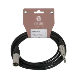 Onsei ON-I32730 Καλώδιο σήματος 3-pin XLR Αρσενικό - 6,3mm Jack Stereo 3m