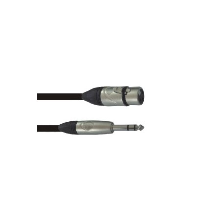 Onsei ON-I31710 Καλώδιο Σήματος 3-pin XLR Female σε 6.3 Jack Stereo 1m