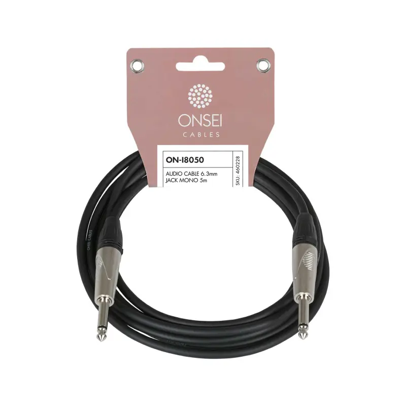 Onsei ON-I8050 Καλώδιο Ήχου 6.3mm Jack Mono σε 6.3 Jack Mono 5m