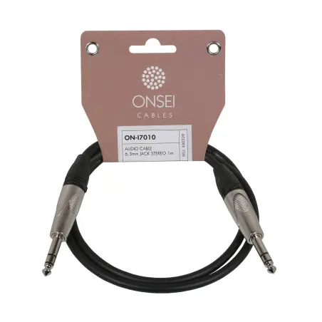 Onsei ON-I7010 Καλώδιο σήματος 6,3mm Jack Stereo - 6,3mm Jack Stereo 1m