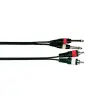 Onsei ON-C2830 Καλώδιο σήματος 2 x RCA Αρσενικό - 2 x 6,3mm Jack Mono 3m