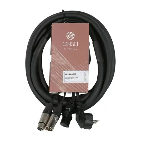 Onsei ON-PA3050 Καλώδιο Σήμα-Ρεύμα contact/3-pin XLR Θηλυκό - IEC/3-pin XLR Αρσενικό 5m