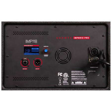 Avante Audio Imperio Pro IMP118 Αυτοενισχυόμενο Subwoofer - Μαύρο