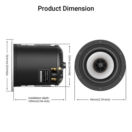 Arylic CK30C 3" 60W Coaxial HD Ηχείο Οροφής