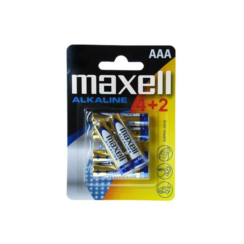 Maxell LR03 Alkaline Μπαταρίες τύπου AAA 4 & 2 τμχ