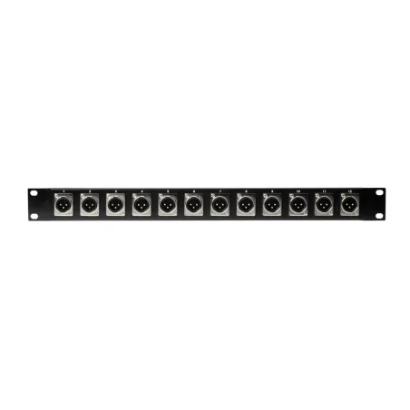 Metro BP-002 patch panel with 12 3-pin XLR (m) plugs